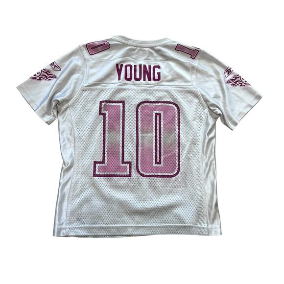 Vintage Reebok NFL Tennessee Titans Vince Young 10 Football Jersey Small Pink - Picture 1 of 4
